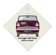 Ford Anglia 105E Deluxe 1966-67 Car Window Hanging Sign